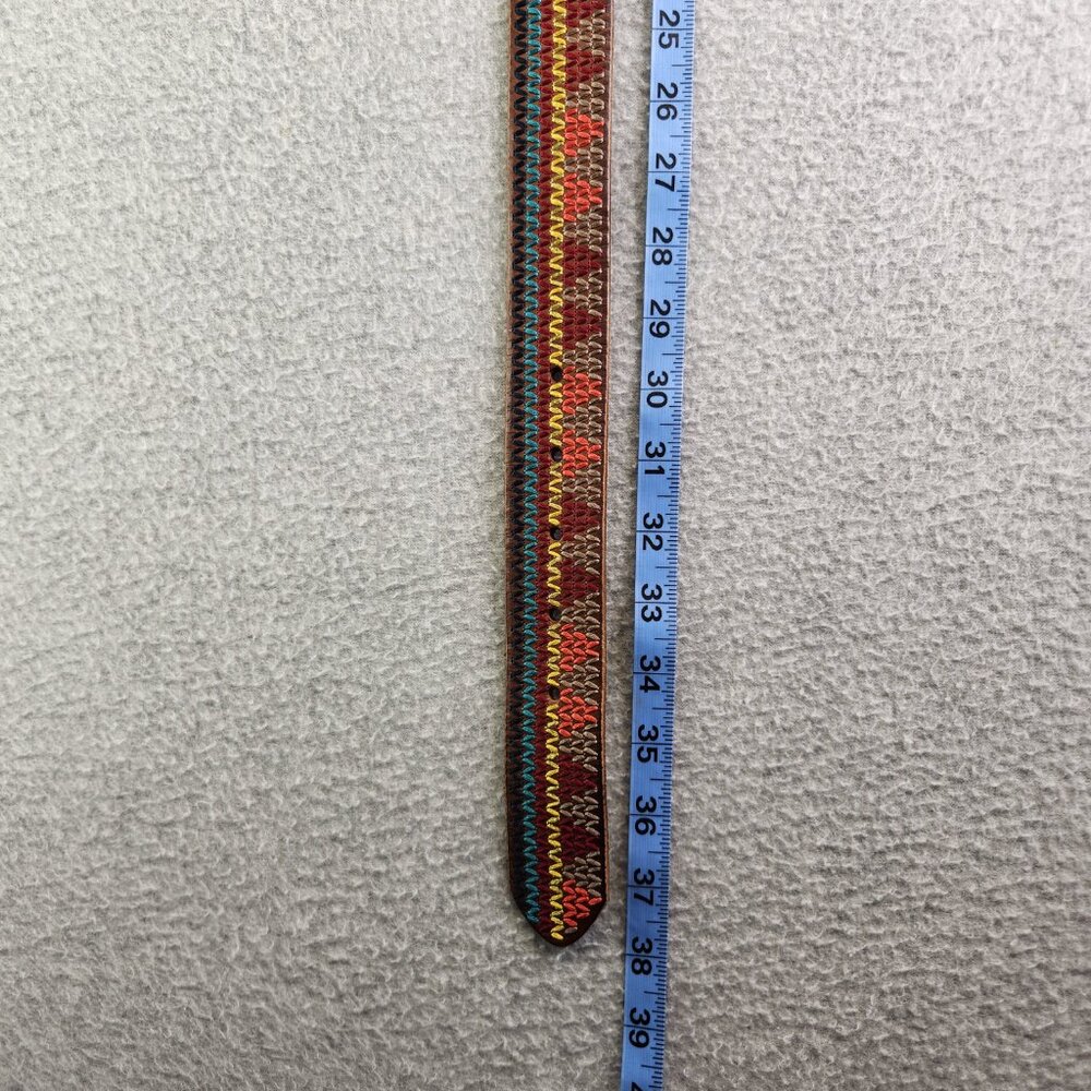 Fossil Belt Womens S Brown Southwest Embroidered Boho Western Cowgirl Rustic - Picture 9 of 10